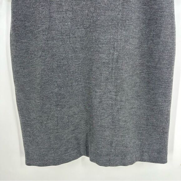 MM.LAFLEUR Charcoal Gray Boatneck 3/4 Sleeve Minimalist Career Dress Sz 6 - Picture 2 of 7